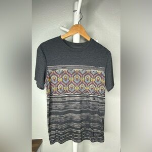 Men's Gray Patterned T-Shirt Size M